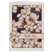 Magnoliabröllopbord Cards Magnolias Hälsningskort