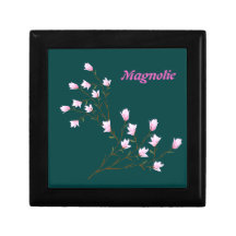 Magnolie türkis geschenkbox