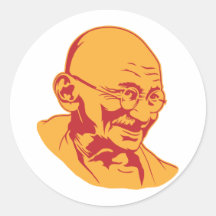 Mahatma Gandhi porträttklistermärke