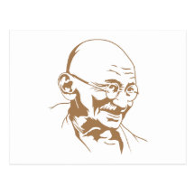 Mahatma Gandhi porträttvykort