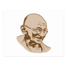 Mahatma Gandhi porträttvykort