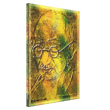 Mahatma Gandhi sträckte kanvastrycket