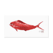Mahi Mahi Wowee i rött Canvasdukar Med Gallerikvalitet