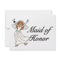Maid av heder (bruden) inbjudningar