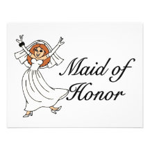 Maid of honor (brud) inbjudningar