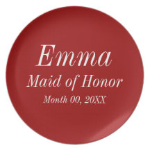 Maid of honorbröllop pläterar dinner plate