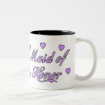 Maid of honorbröllophjärtor kaffe koppar