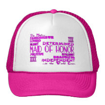 Maid of honorbröllopsfestfavörer: Kvaliteter Kepsar
