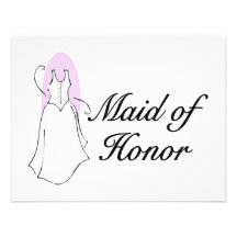 Maid of honorklänning anpassningsbara tillkännagivanden