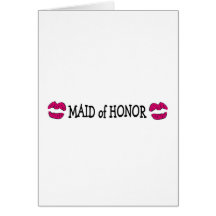 Maid of honorläppar hälsnings kort
