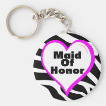 Maid of honorzebra ränder nyckelring