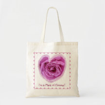 Maiden av hedern hänger lös - rosa roshjärta med s tote bags