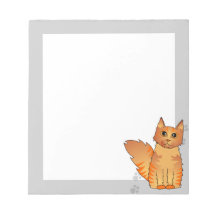 Maine Coonkatt - orange Tabby Memo Notepad