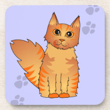 Maine Coonkatt - orange Tabby Underlägg