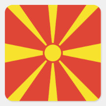 Makedonien flaggaklistermärke