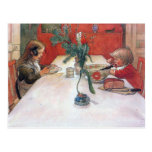 Mål för afton för Carl Larsson julhelgdag Vykort