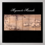 Måla vid Miyamoto Musashi, C. 1600's Posters