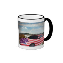 Målad bil för U S flagga, mugg