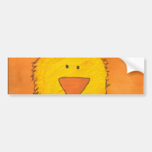 Målad chick - orange bildekaler