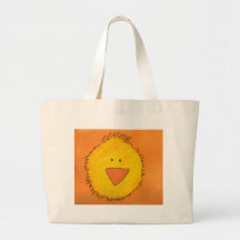 Målad chick - orange tygkasse
