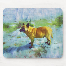 Målad hundmousepad musmattor