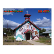 Målad kyrka, nya Montezuma - mexico Vykort