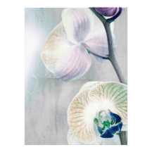 Målad Orchidbröllopinbjudan