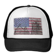 Målad patriotisk amerikanska flaggan för ladugård  keps