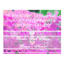Målade Petunias som gifta sig inbjudningar Vykort