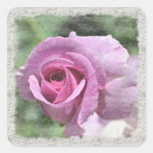 Målade rosa klistermärkear