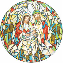Målat glassNativitymålning Photo Cut Outs