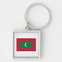Maldiverna - maldivisk flagga nyckel ringar