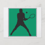 male tennisspelaresilhouettedesign full färg flygblad