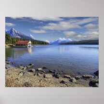 Maligne sjö -- Jasper Alberta Kanada Print