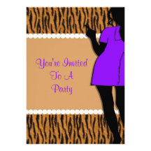Mall för inbjudningar för tigertryckparty