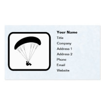 Mall för Paragliderlogotypanpassade Visitkort
