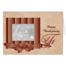 Mall för thanksgivingfotoMonogram F Hälsnings Kort