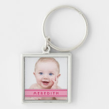 Mall Keychain för foto för rosanamnbaby Nyckel Ringar