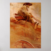 Malmvagnen vid NC Wyeth, vintageamerikanväster Print