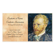 Målning för självporträttVincent Van Gogh konst Visitkort Mallar