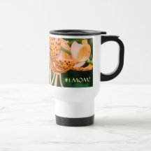 MAMMA #1! Liljan för gåvamuggtigern blommar kaffe 