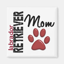 Mamma 2 för Labrador Retriever Kylskåpmagneter
