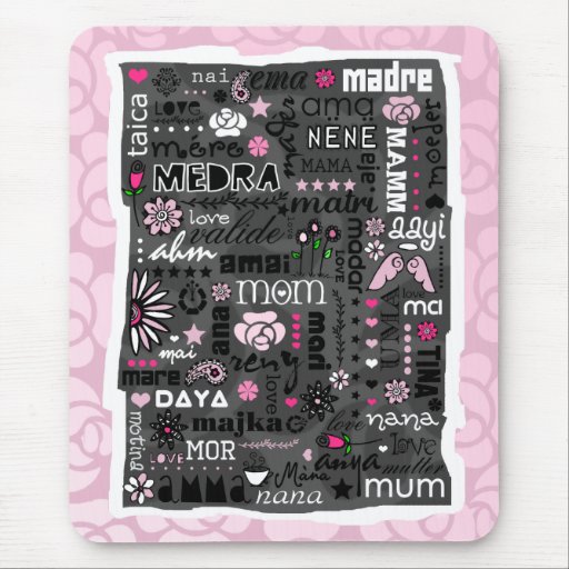 MAMMA I OLIKA SPRÅK MOUSEPAD MUSMATTA