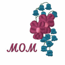 Mamma med blommor