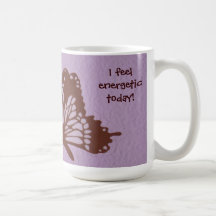 Mamma mer fjäril för humor för baby för kaffemugg 