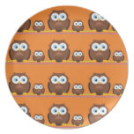 Mamma- och babyugglor dinner plates