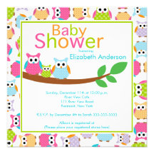 Mamma- & pappaugglor med babyugglababy shower personliga tillkännagivanden