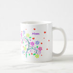 Mammablommakopp med anpassningsbar oss *Heart* dig Kaffe Muggar