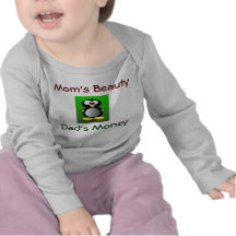Mammor skönhet, skjorta för bebis för pappapengarp t-shirts