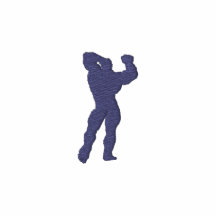 Man Bodybuilding poserar Tenniströja